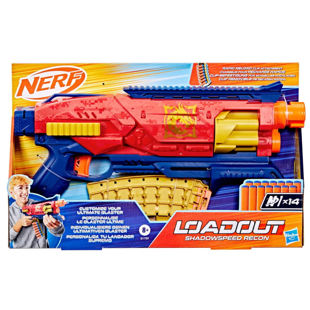 Hasbro Nerf Loadout Shadowspeed Recon Blaster With 14 N1 Darts | HBNRG1759