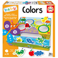 Educa 19980 - Baby Colors Sorting Game with Gill the Butterfly (24 Pieces) | 19980