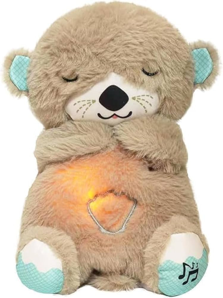 Breathing Teddy Bear Plush Toy with Music, Light & Soothing Sounds | 033-8A