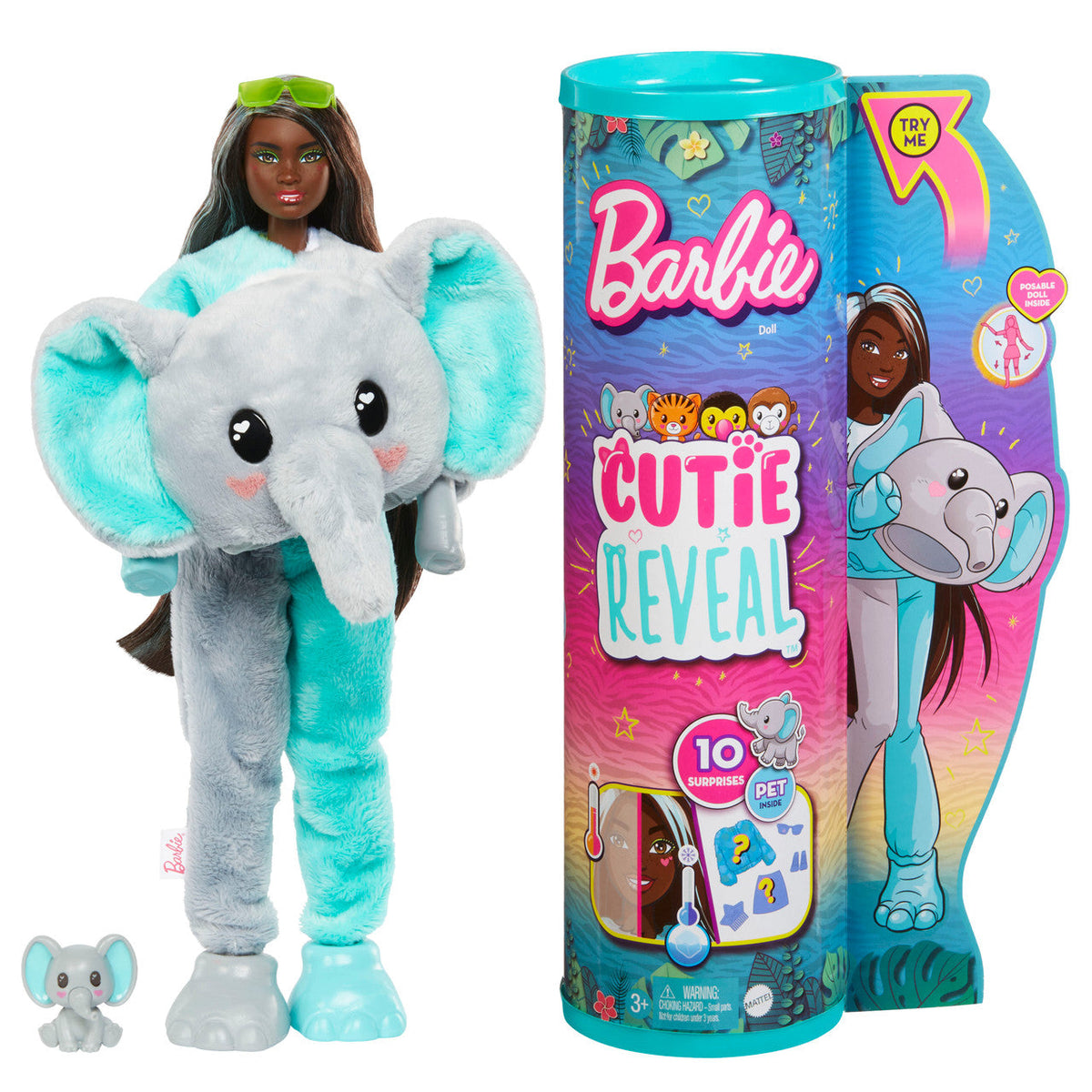 Barbie Cutie Reveal Doll – Elephant Costume Deluxe Version | MTBBHKP98