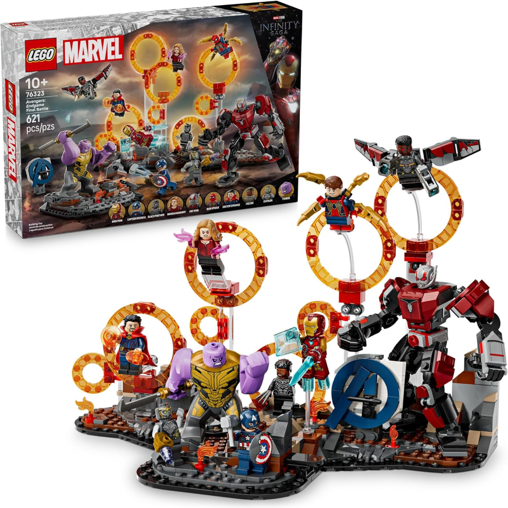 LEGO Marvel Avengers Final Battle Set – Includes 10 Super Hero Minifigures | 76323