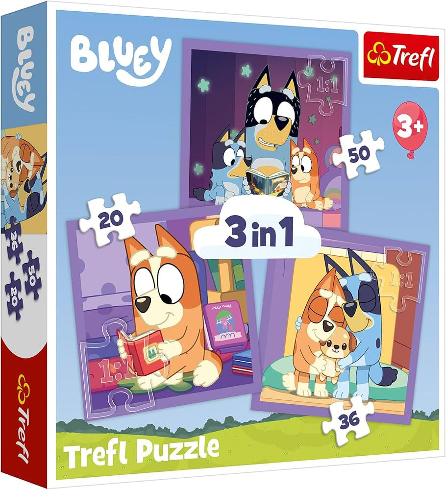 Trefl 3‑in‑1 “Meet Bluey” Puzzle | 34895