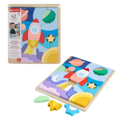 Fisher‑Price Wooden Space Blocks Puzzle | MTFP XY42