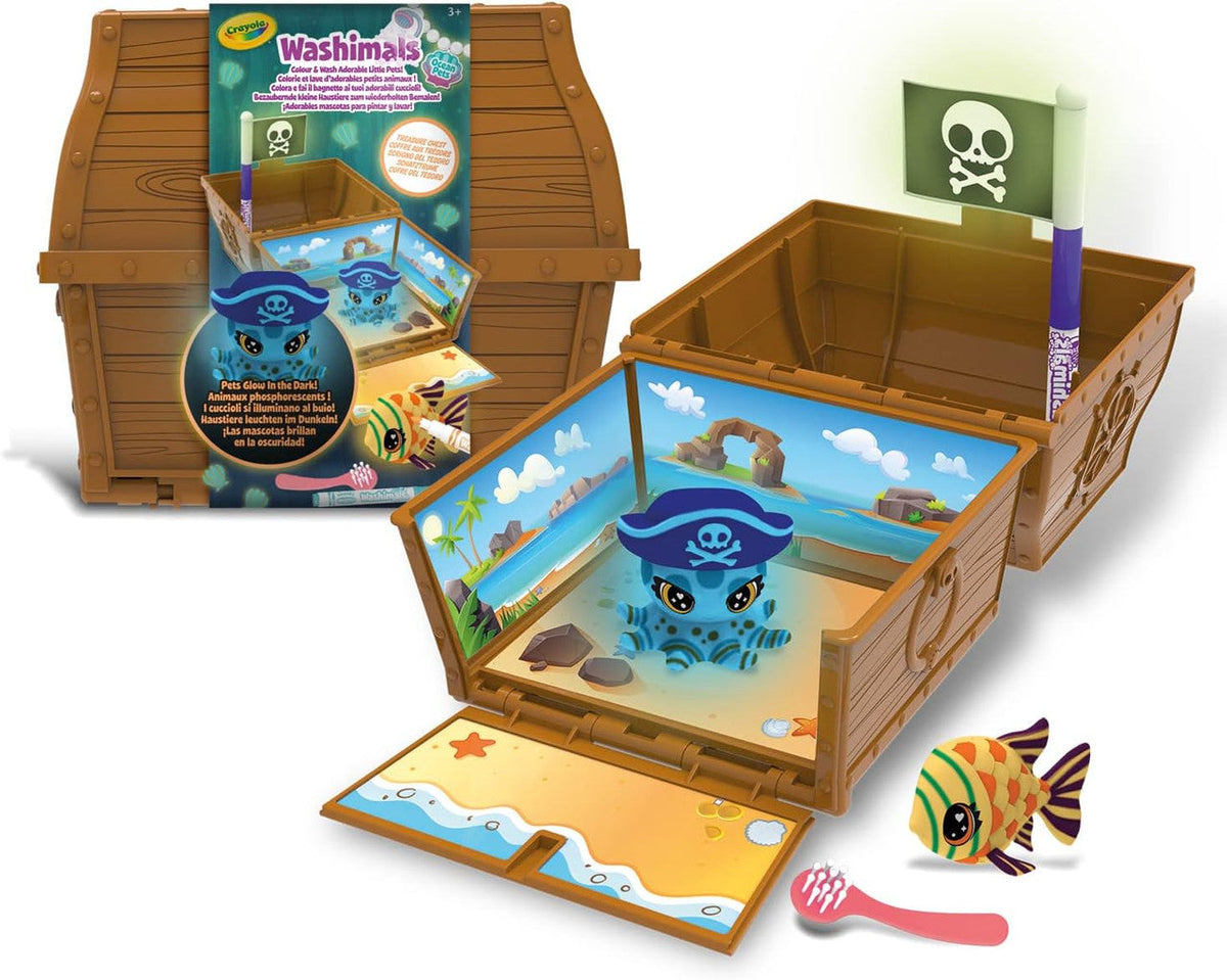 Crayola WASHIMALS GLOW OCEAN PETS - TREASURE CHEST | CY747510