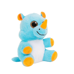 Blue Rhinoceros Plush Toy 20 cm - Soft Cute Stuffed Animal | 547-1