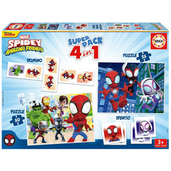 Educa Marvel Spidey & His Amazing Friends Super Pack 4-in-1 | 19682