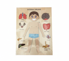 Kids Internal Organs Educational Wooden Puzzle - Human Body Learning Board | AL4460