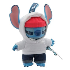 Mini Stitch Gen Z Street Moving Plush Toy with Music - White Hoodie | ALW-037