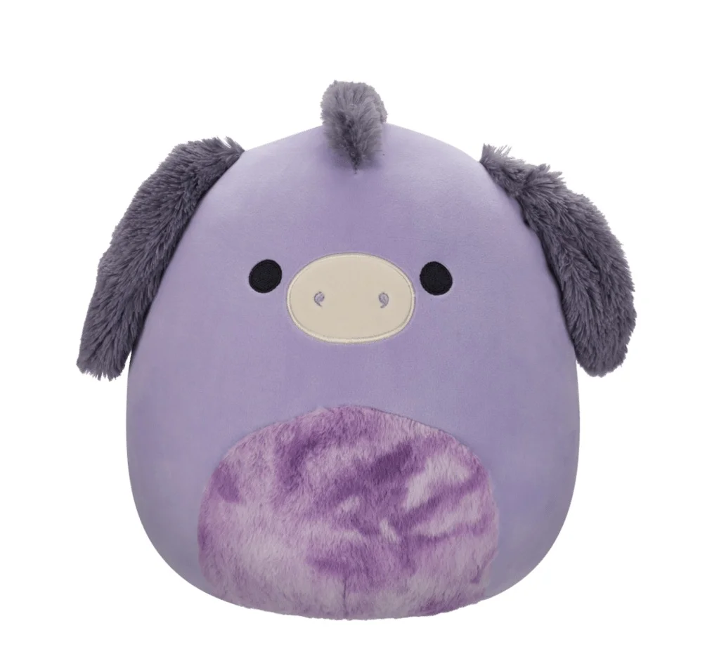 Squishmallows 12" Don the Charcoal & Periwinkle Donkey Plush | SQCR07689