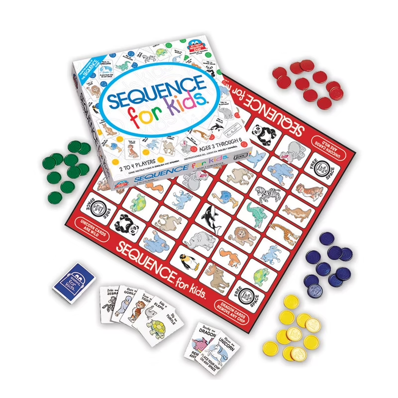 Sequence for Kids - Children’s Strategy Board Game (2–4 Players) | Ages 3+ | AL55207