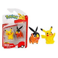 Pokemon Battle Figure Pack - Pikachu & Tepig Official Detailed Figures 5 cm Each | PKW4067
