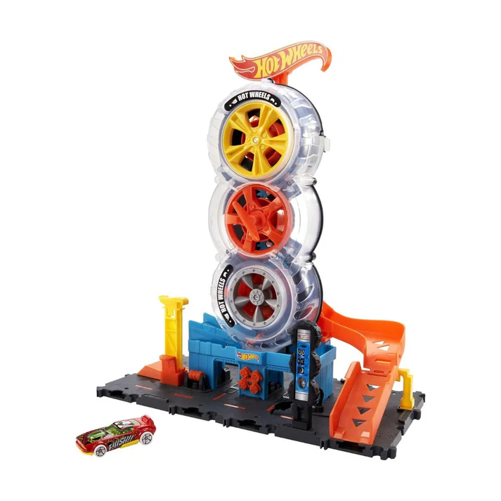 Hot Wheels City Super Twist Tire Shop Playset | HW-MTHWHDP02