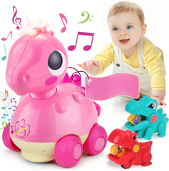 Mola Dinosaur Rolling Toy - Toddler Push & Roll Figure - Pink | 6110