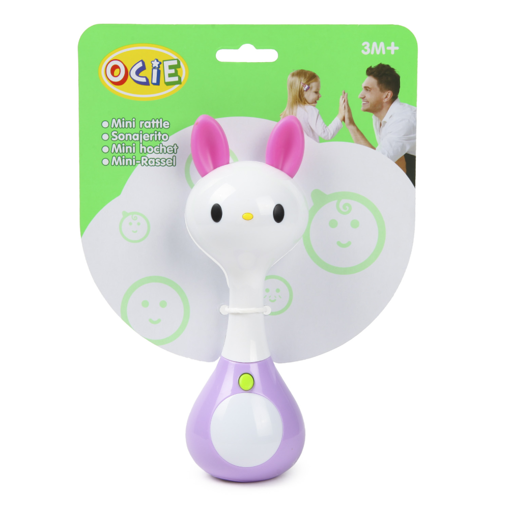Hola Mini Rattle Toy - Purple Bunny Design | 3134
