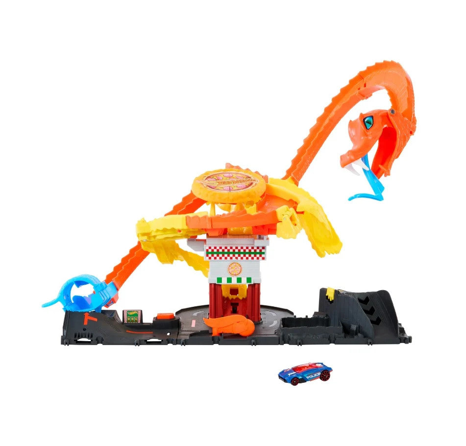 Hot Wheels City Cobra Pizza Shop Playset | MTHWHTN81