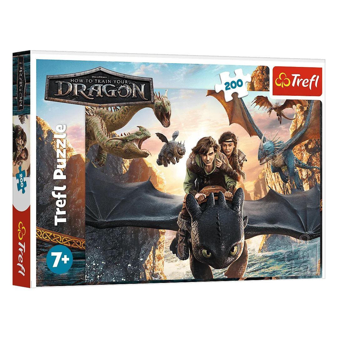 Trefl Toothless Dragon and Friends 200-Piece Puzzle | 13348