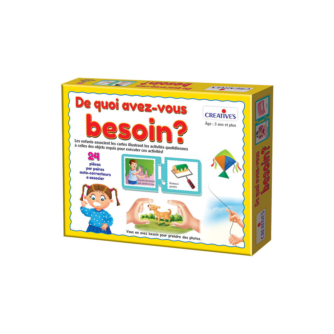 Creatives De Quoi Avez-Vous Besoin Educational Game 24P | 1195