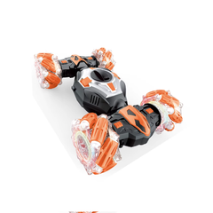 World of Toys Tornado Twist Car Double-Sided RC Stunt Vehicle with Soft Bullet Launcher - Orange  | DH666-74B
