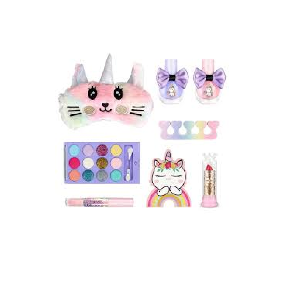 Magical Day Unicorn Beauty Makeup Set with Plush Eye Mask | ZR-17C