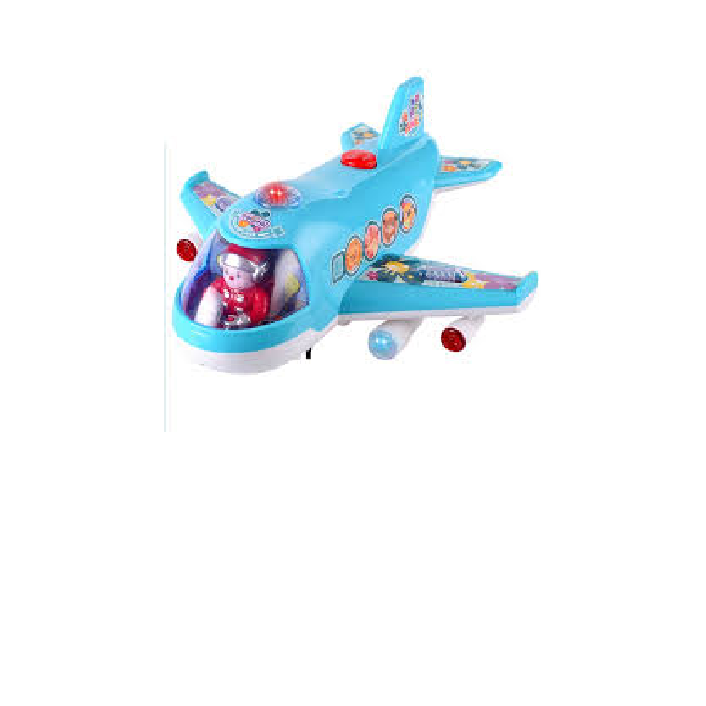 Passenger Plane Light & Music Toy Airplane – Blue | NO-1025