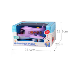 Passenger Plane Light & Music Toy Airplane – Purple | NO-1025