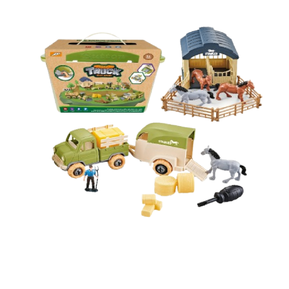 Horse Stable Truck Playset with Animals | 8816C