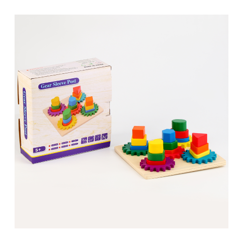 Wooden Stacking and Gear Puzzle | 88-24