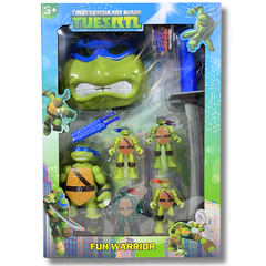 TMNT Action Figure & Weapon Set – Leonardo Turtle with Launcher & Accessories | A6-1/2/3/4