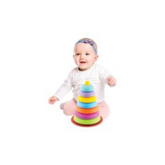 Baby Stacking Rings Tower - Colorful Educational Ring Stacker Toy (9 Pieces) | 03622