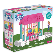 Kids Garden Dollhouse Play Set with Furniture & Fence - Pretend Play House Toy | 03756