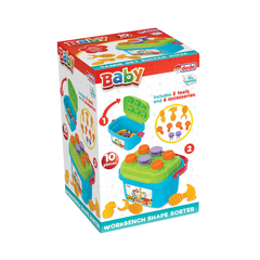 Baby Workbench Shape Sorter Toy with Carry Box - Interactive Learning & Motor Skills Toy (10 Pieces) | 03416
