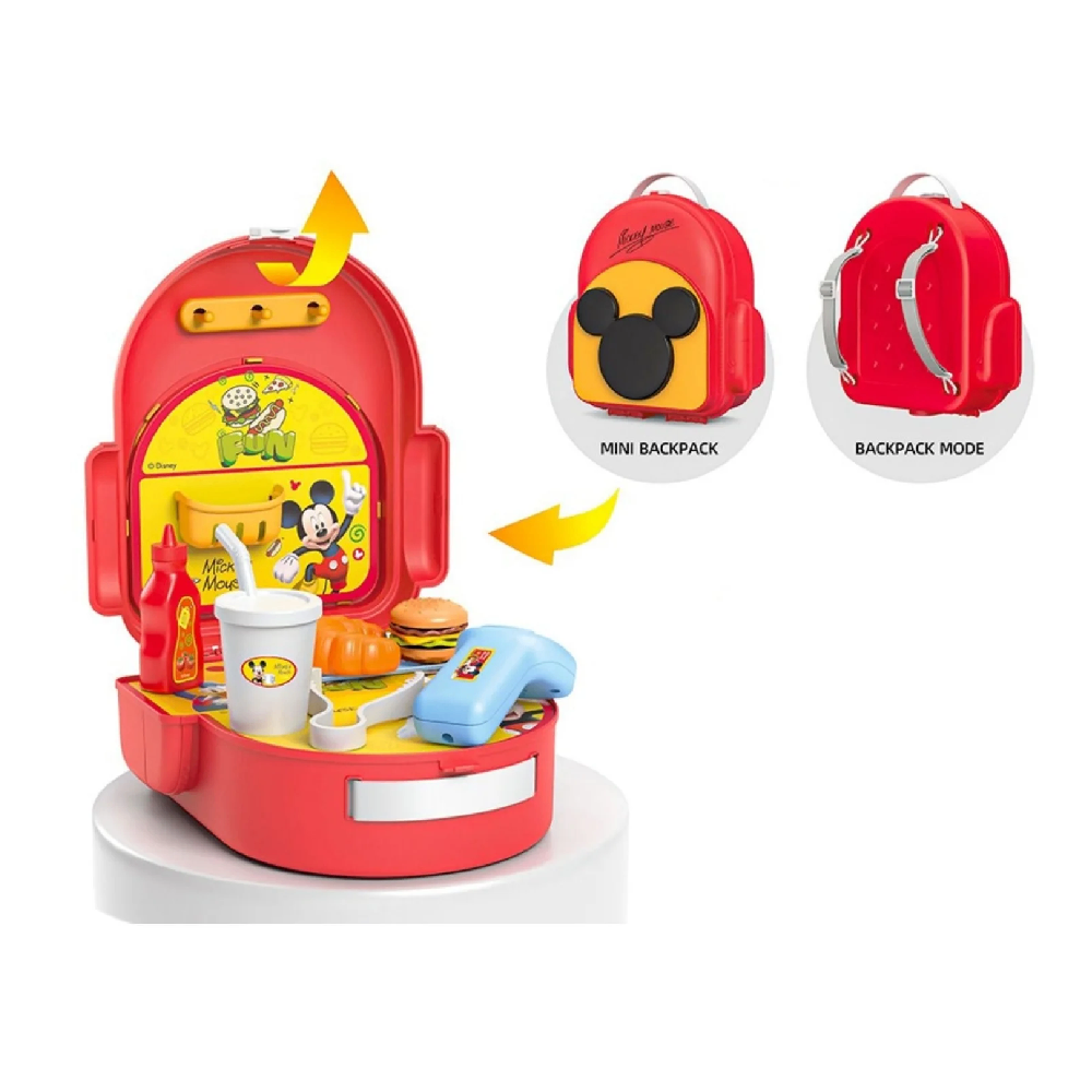 Disney Mickey Mouse Snack Playset Backpack – Red | 530-4
