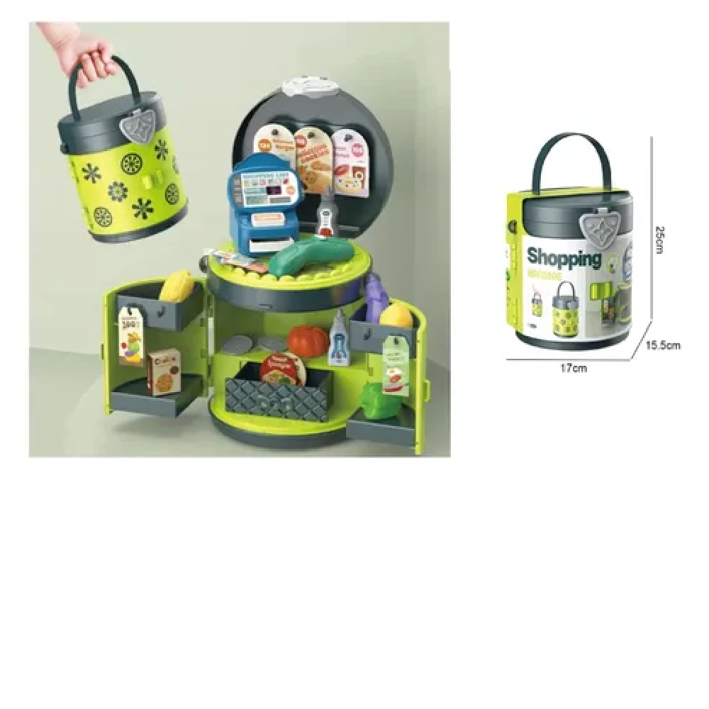 Shopping Handbag Playset – Portable Supermarket Role Play Set (33 PCS) | 19U06