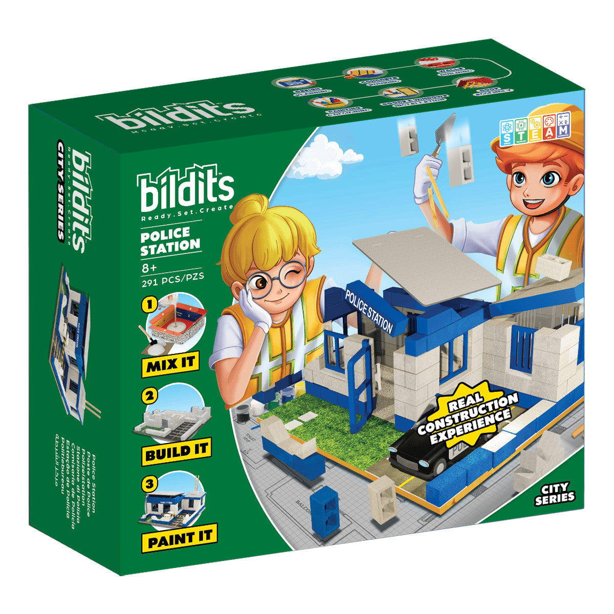 Bildits Police Station DIY Construction Kit - 291 Pieces