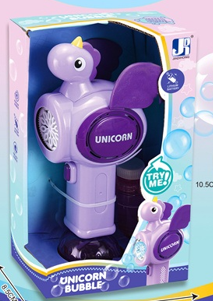 Kids Unicorn Bubble Gun Toy with Lights Purple | P81518
