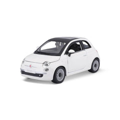 Bburago Fiat 500 2007 1:24 Die-Cast Model Car - White | 18-22106