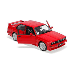 Bburago BMW M3 E30 1988 1:24 Die-Cast Model Car - Red | 18-21100R
