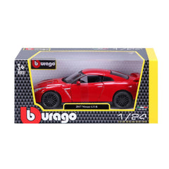 Bburago Nissan GT-R 2017 1:24 Die-Cast Model Car - Red | 18-21082R