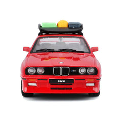 Bburago Euro Trek BMW M3 E30 1988 1:24 Die-Cast Model Car - Red | 18-23014