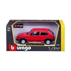 Bburago Volkswagen Golf Mk1 GTI 1979 1:24 Die-Cast Model Car - Red | 18-21089R