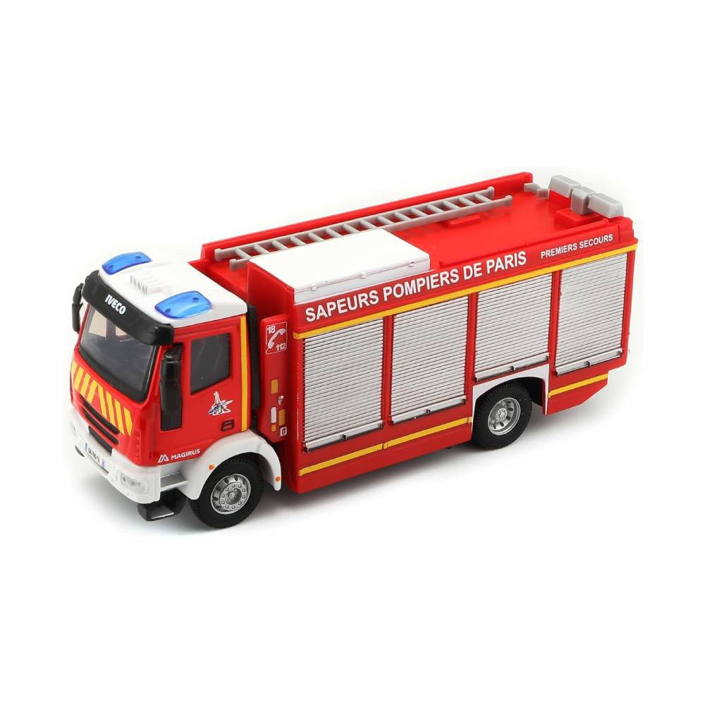 Bburago Iveco Magirus Fire Engine 1:55 Die-Cast Model - Red | 18-32052
