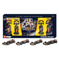 Bburago Red Bull Max Verstappen World Champion 2021-2024 4-Pack 1:43 Die-Cast Model Cars | 18-38213