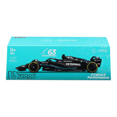 Bburago Mercedes-AMG F1 W14 E Performance #63 George Russell 2023 1:24 Die-Cast Model Car with Hard Acrylic Showcase | 18-28028R