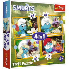 Trefl 4‑in‑1 “Life in the Smurf Village” Puzzle | 34664