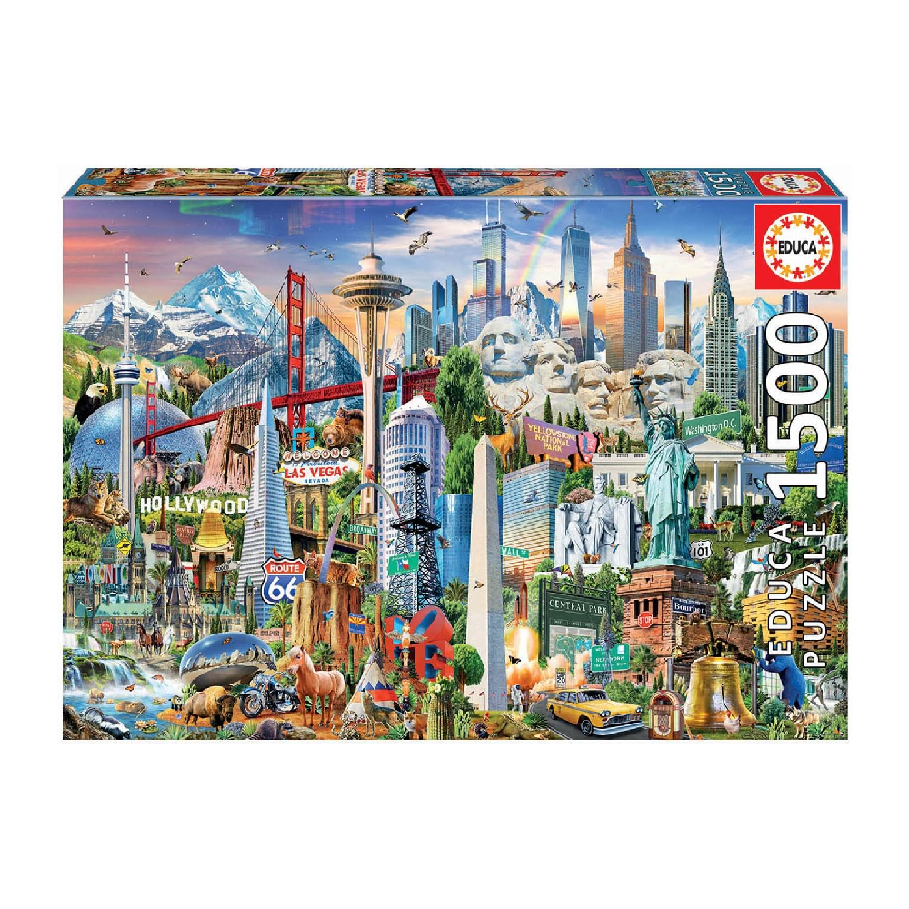 Educa Landmarks of the USA Puzzle – 1500 Pieces | 17670