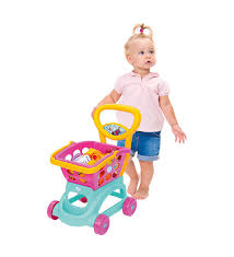 Disney Frozen Market Trolley Toy with Basket & Accessories - Kids Shopping Cart Play Set | 03599