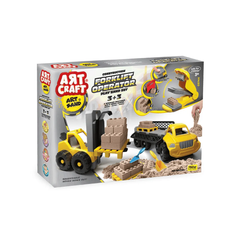 Dede Art Craft Forklift Operator Play Sand Set - Construction Vehicle Playset (3+3) | 03744