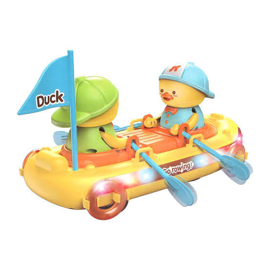 HK Rowing Duck Boat Toy with Music Light & Bump-and-Go | 676B