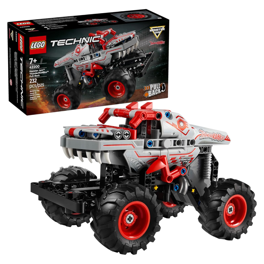 LEGO Technic Monster Jam ThunderROARus Pull-Back Monster Truck Building Set | 42200