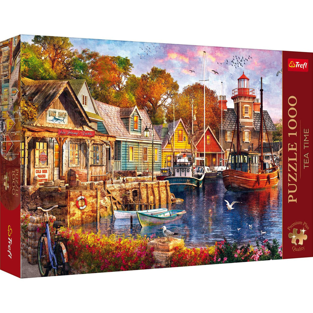 Trefl Premium Plus Quality - Tea Time: Coastal Village 1000-Piece Jigsaw Puzzle | 10796